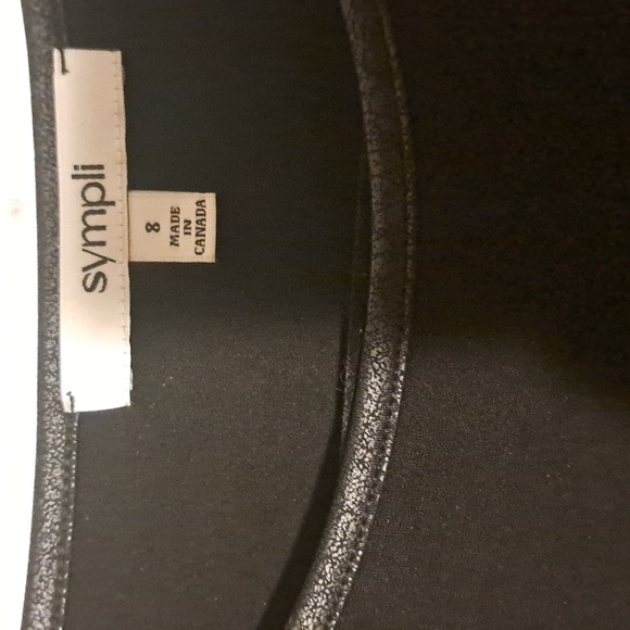 NWT Sympli Black Tunic With White Cuffs Retails $200 - Picture 2 of 3